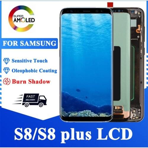 Burn Shadow LCD For Samsung Galaxy S8 G950F Touch Screen Assembly For Samsung S8 Plus G955F LCD Display Screen Repair Parts