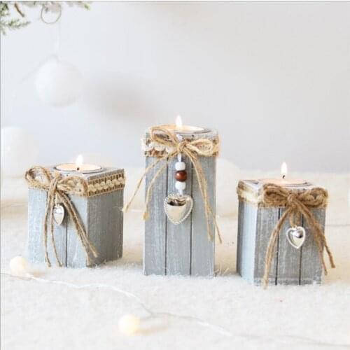 Nordic Retro Candlestick Candle Simple Modern Romantic Ornaments European Shop Cafe Creative Dinner Christmas Candle Holder Gift