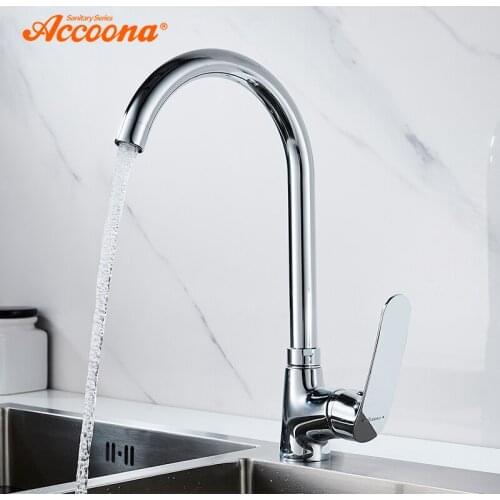 Accoona Kitchen Faucet Rotating Faucets Kitchen Cold and Hot Faucet With Bubbler Mixer Taps A55117