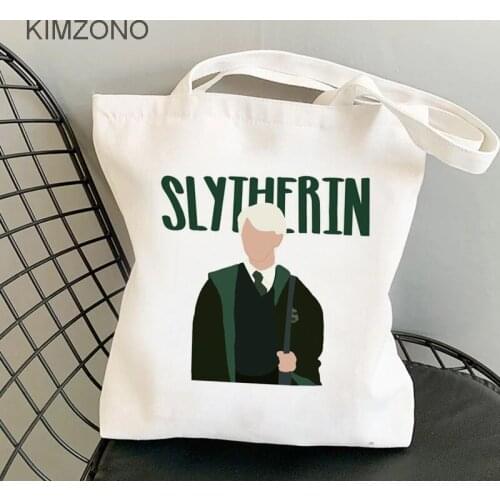 Draco Malfoy shopping bag canvas eco grocery reusable bag sac cabas fabric reciclaje jute sacolas
