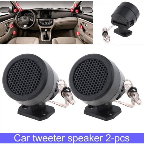 1 Pair 500W High Efficiency Mini Dome Car Tweeter Speakers Auto Horn Audio Music Stereo Speakers for Car Audio System