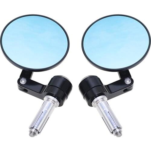 1 Pair 7/8 22mm Universal Foldable Motorcycle Aluminum Rear View Handlebar End Side Rearview Mirrors for Motorcycle