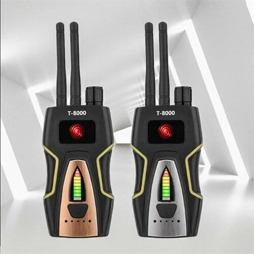 1PC Detector Practical T-8000 Wireless RF Signal Detector Bug Anti-spy Camera GSM Audio Finder GPS Scan