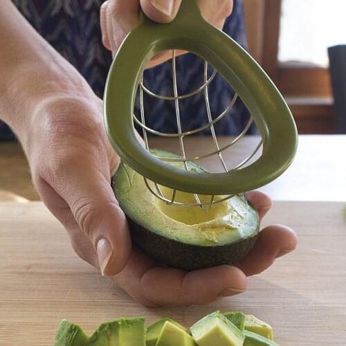 1pc Multifunction Avocado Slicer Stainless Steel Avocado Cutter Fruit Vegetable Tools Kitchen Gadgets
