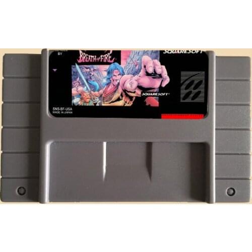 Breath Of Fire 16 bit Big Gray Game Card For NTSC Game Console