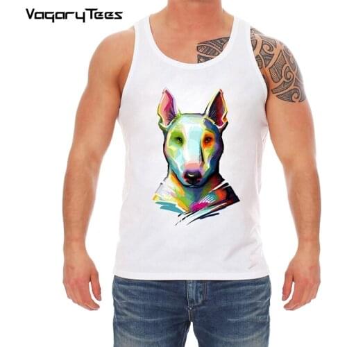 2019 Summer Hot Tops Top Vest Tanks Tank Camis watercolor Bull Terrier Dog Digital Painting