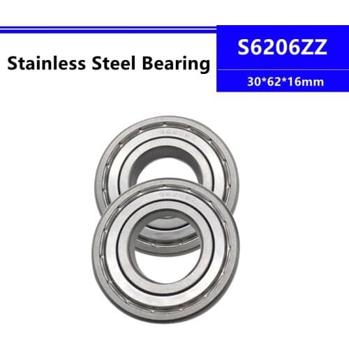 4pcs/8pcs S6206ZZ 30*62*16mm Stainless Steel Deep Groove Ball Bearing 30x62x16mm SB6206ZZ S6206 S6206-2Z