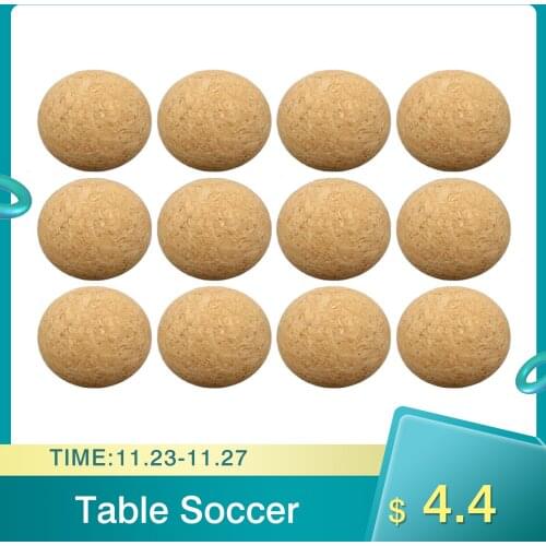 6pcs/12pcs 36mm Cork Solid Wood Foosball Table Soccer Ball Football Baby Foot Fussball Desktop Soccer