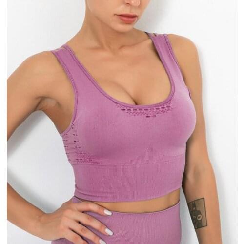 ATHVOTAR Seamless Sexy Bra Women Fitness Push Up Women Bras Sporty High Elasticity Top Gym Shockproof Knitting Female Bras