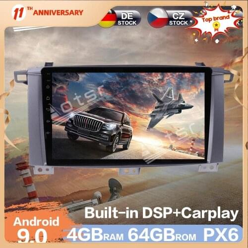 Aotsr Android 9.0 Car Radio GPS Navigation DSP Car Auto Stereo Video Multimedia DVD Player For Toyota Land Cruiser LC 100 2002