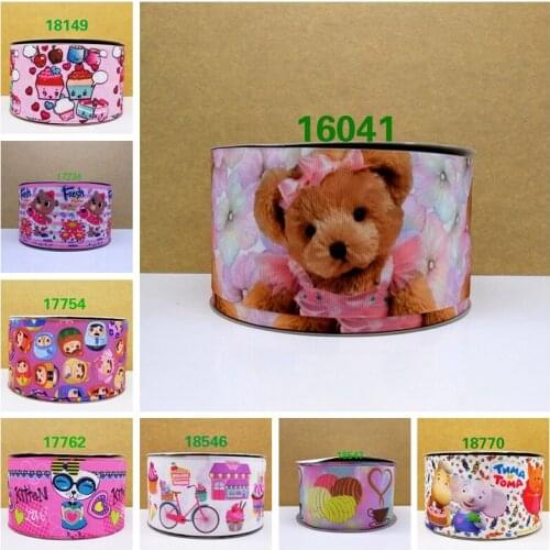 Free shipping 2017 new arrival 50yards cartoon follow my dream printed grosgrain ribbons 16041