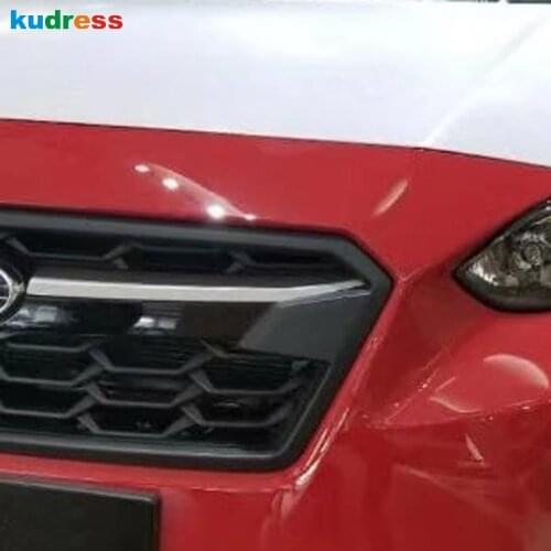 For Subaru XV Crosstrek 2018 2019 2020 Chrome Front Grille Cover Trim Decoration Grills Molding Strip Car Styling Accessories