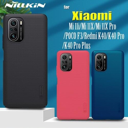 For Xiaomi Mi 11i 11X Pro 5G POCO F3 Case Nillkin Frosted Shield Hard PC Plastic Shockproof Full Cover on Redmi K40 Pro Plus
