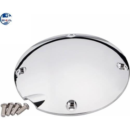 1Pc CNC Chrome Aluminum Smooth Derby Clutch Cover For Harley Sportster 883 1200 XLH883 XLH1200 Custom XLH1200C 1994-2003