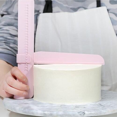 Cake Decorating Tools Cake Scraper Adjustable Kitchen Plastic Cake Pastry Mold Leveling Side Smoother Device Kitchen Accessories