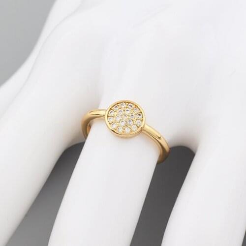 Mix Style Rings For Women Girls Sweet Romantic Cute Heart Zircon Gold Color Wedding Party Daily Finger Rings Fashion Jewelry