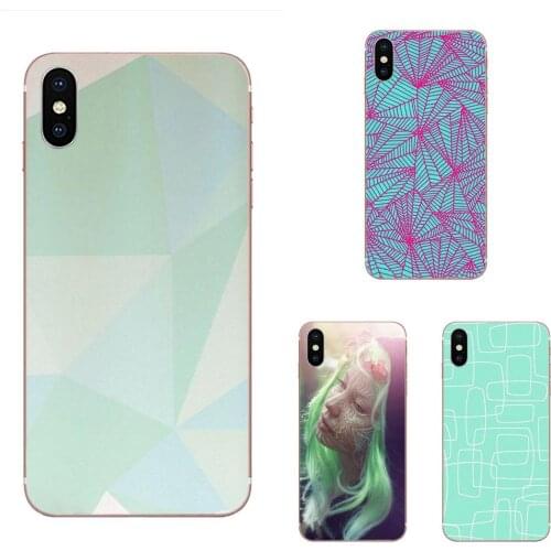 For Huawei Mate 30 Pro Lite 20s NOVA 6 SE 5 P40 p30 lite Honor V30 20 Pro Soft TPU Fashion Case Green Mint Geometric