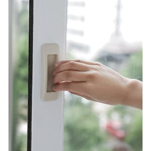 New Design 2Pcs Self-adhesive Door Handles Plastic Sliding Door Pull Window Handle Cupboard Cabinet Kitchen Drawer Knobs Handle