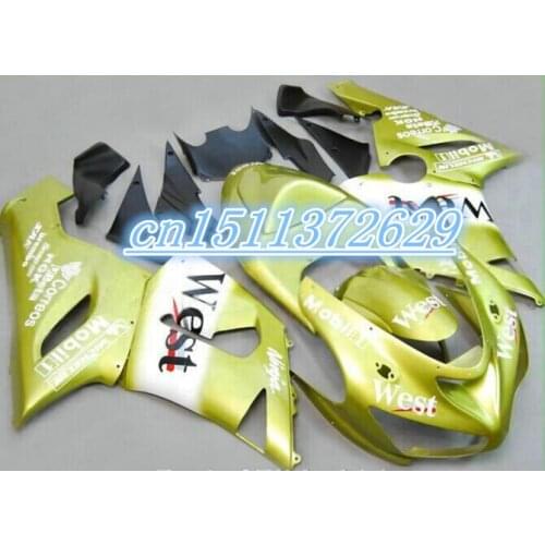 ABS Fairing Fit Ninja ZX6R 636 05-06 ZX-6R 2005-2006 6R 05 06 ZX 6R 2005 2006 Yellow white
