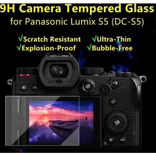 Panasonic S5 & LUMIX S5 DC-S5 Camera Glass 9H Hardness Tempered Glass Ultra Thin Screen Protector for Panasonic Lumix S5 Camera