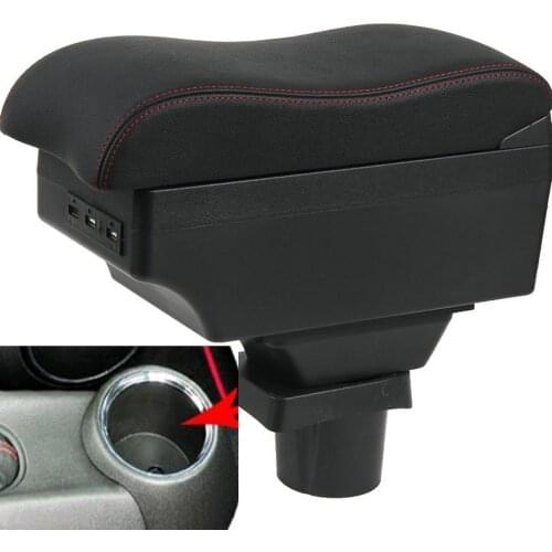 For Mini Coupe R50 R56 armrest box central Store content Storage box with cup holder USB interface phone holder