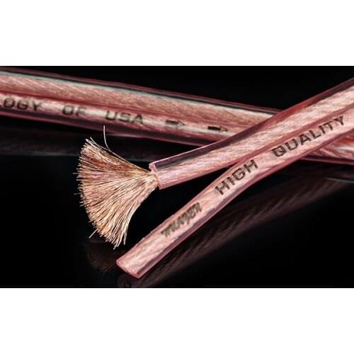 ZEROZONE 2 Meters 1.5m^2 Transparent audio cable Oxygen-free copper speaker cable L5-32