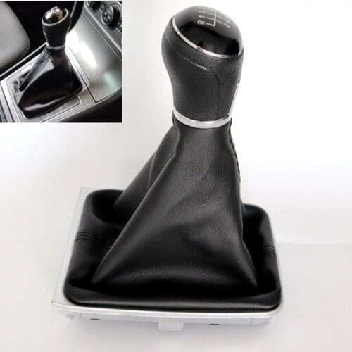 5 / 6 Speed Car Gear Shift Knob for VW Golf 7 A7 MK7 GTI GTD 2013 2014 2015 2016 2017 2018 Leather Gaiter Stick Accessories
