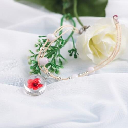 Glass ball Flower Bracelets Hand made Jewelry & Accessories Crystal Ceramic Bracelet For Women #DY223