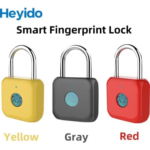 Smart Fingerprint Digital Padlock Locker Lock Metal Keyless Thumbprint Lock for Gym Locker, School Locker, Backpack