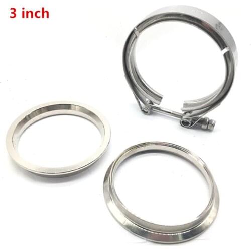 Universal Upgraded 3"inch 76mm Auto Parts V-band clamp kit for Turbo, Exhaust pipes Turbo Downpipe Exhaust Clamp V band