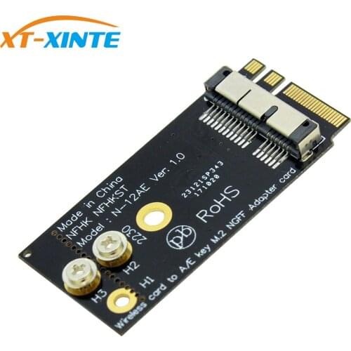 XT-XINTE BCM94360CS2 BCM943224PCIEBT2 12+6 Pin Bluetooth Wifi Wireless Card Module to for NGFF M.2 Key A / E Adapter for Mac OS