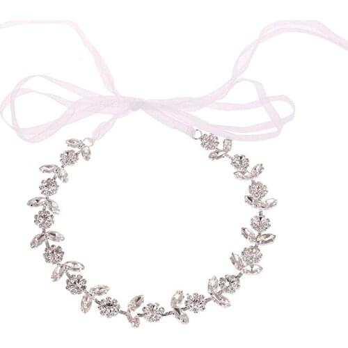 New Wedding Collection Simple but Elegant Weave Pearl Diamond Wedding Hair Accessories Bridal Headband Diadème mariée