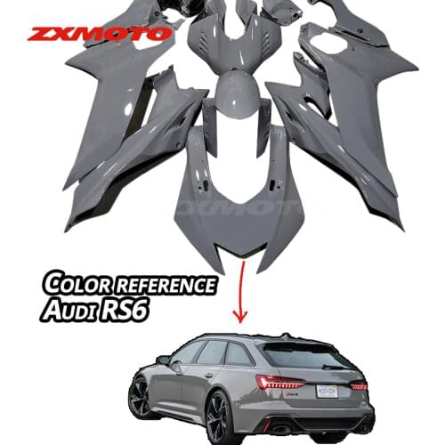 ZXMT Full Fairing Kit ABS Plastic Bodywork For 2017 2018 2019 2020 YAMAHA YZF R6 Grey Gray RS6 Concrete Cement Nardo 17 18 19 20