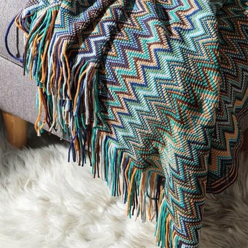 170cm Knitted Blanket Tassel Bohemia Nordic Sofa Throw Blankets Travel Blankets Baby Swaddle Wrap Bedding Quilt Stroller Blanket