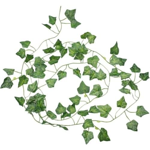 2 Meters Artificial Leaf Green Leaves Artificial Boston Ivy Artificial Evergreen Leaf Home Fake Decor Rattan Vine Flower Vi U0H9