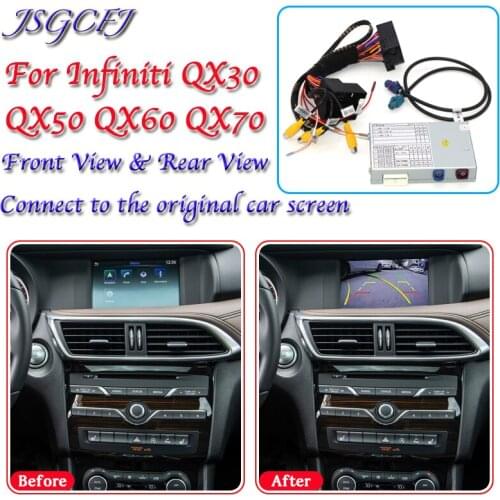 For Infiniti QX30 QX50 QX60 QX70 2013~2021 Rear View Camera Adapter Reverse Original Car Screen Upgrading Camera Module Decoder