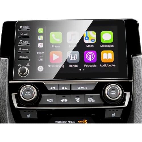 RUIYA Car Screen Protector For Civic 10th 2019 2020 GPS Navigation Center Touch Display Screen Auto Interior Protect Accessories