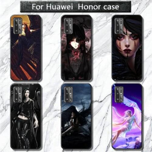 Dark Angel girl Phone Case for Huawei Honor 30 20 10 9 8 8x 8c v30 Lite view 7A5.7inch 5A Play
