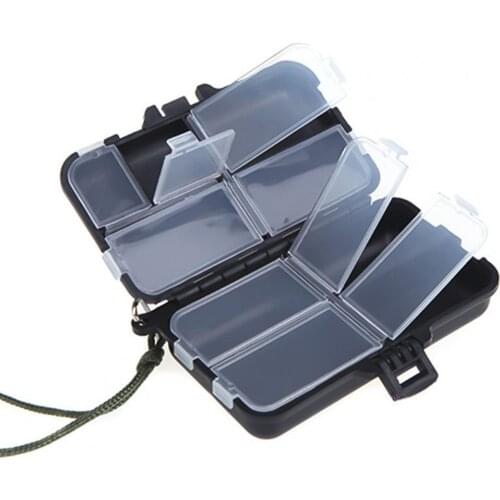9 Compartments Storage Case Fly Fishing Lure Spoon Hook Bait Tackle Case Box Fishing Accessories Tools 11.4x7.3x3.4cm