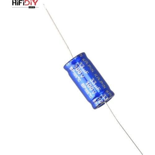 HIFIDIY LIVE Blue electrolytic capacitor non-polar frequency divider capacitor AUDIO 12uf 15uf 20uf 22uf 30uf 33uf 47uf 68 100uf