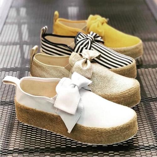 Espadrilles Women Flats Shoes Autumn Fashion Slip On Casual Ladies Shoes thick bottom Lazy Loafers Female Espadrilles 2019