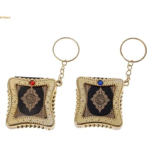 J78F Mini Ark Quran Book Koran Pendant Muslim Keychain Bag Purse Car Decor Jewelry
