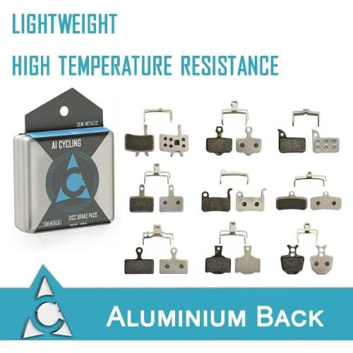 2 Pairs Lightweight bicycle bike cycling disc brake Aluminium Back pads for SHIMANO SRAM AVID HAYES Magura Formula ZOOM