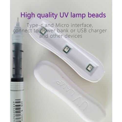 2pcs Mini Resin Curing Special Lamp Curing Glue UV Lamp Lighting Set Tool Car Front Windshield Glass Crack Repair Tools