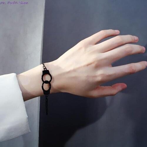 Fashion Women Retro Handcuffs Shape Metal Chain Bracelet Jewelry Gifts