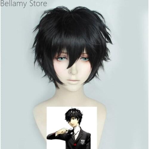 Persona 5 P5 Amamiya Ren Cosplay hair wigs+Wig Cap