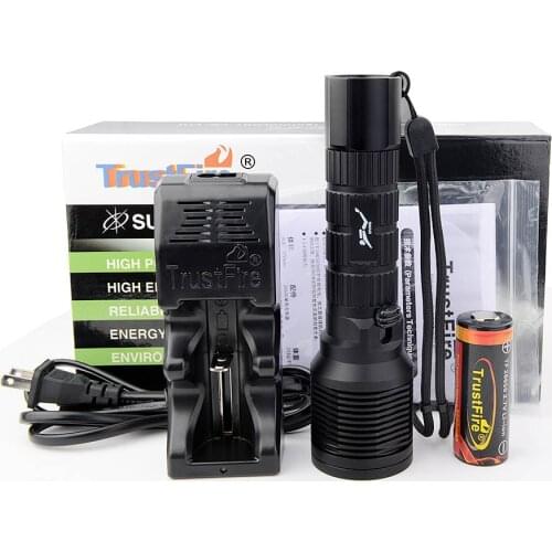 800 Lumens 26650 Li-ion Rechargeable Battery Scuba Diving Light Underwater Led