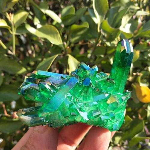 Rare and beautiful specimen of electroplated quartz crystal clusters wedding decoration aquarium