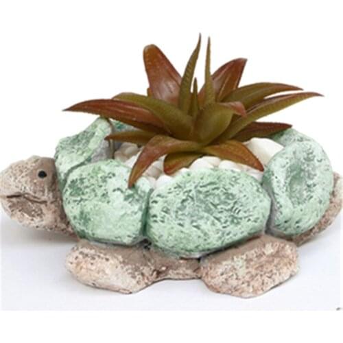 Craft Clay 3D Turtle Mold DIY Cement Silicone Flower Pot Mould Concrete Toy Vase Making Tool