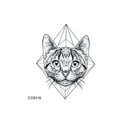 Rocooart Small Size 6x6cm Simple Balck Line Design Fake Tattoo Body Art Temporary Tattoo Sticker For Female Tatuajes Tatuagem